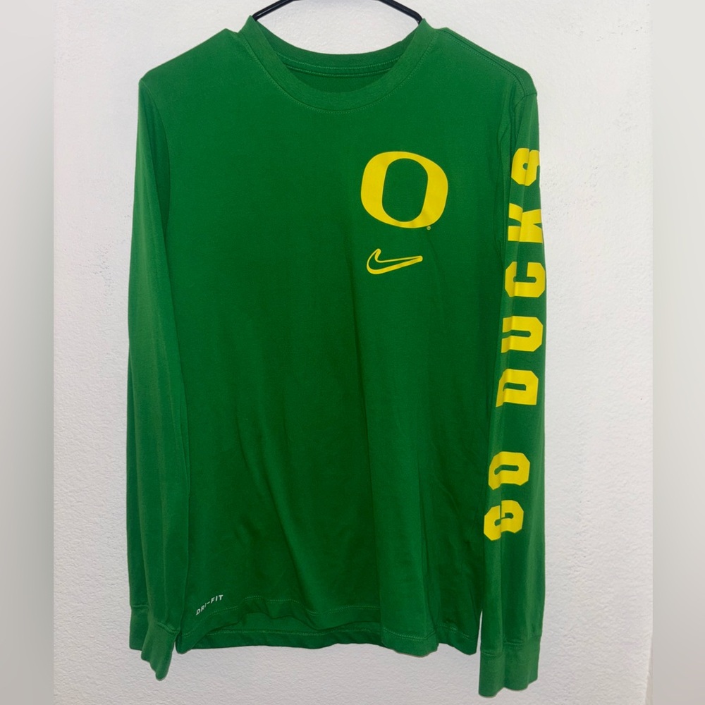 Nike Men's Green Oregon Ducks Long Sleeve Shirt NWOT